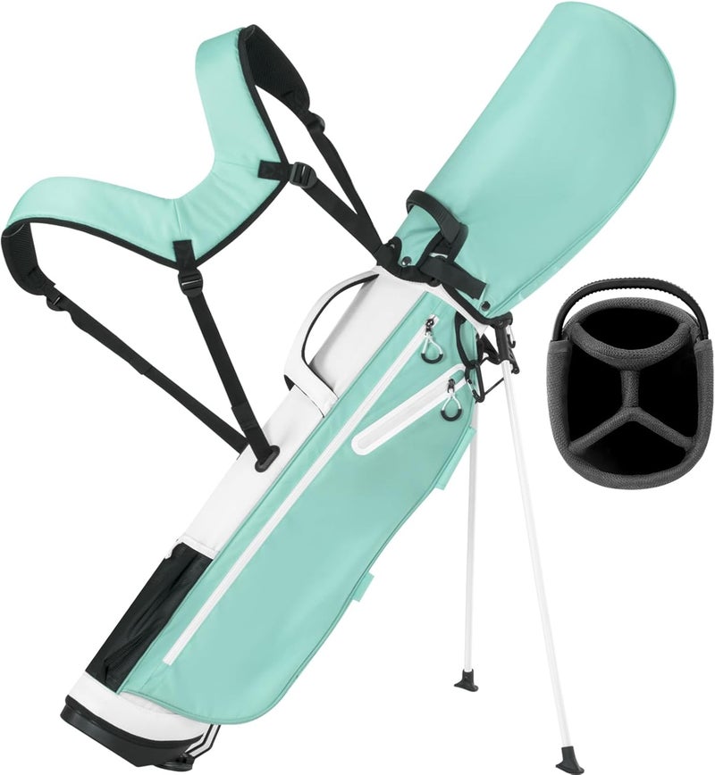 Full Choice Lightweight Golf Stand Bag, 4-Way Full-Length Dividers, Holds Up to 10 Clubs, 3.7 lbs Golf Bag with Dual Straps & Stand for Driving Range, Par 3, and Standard Courses - Image 1